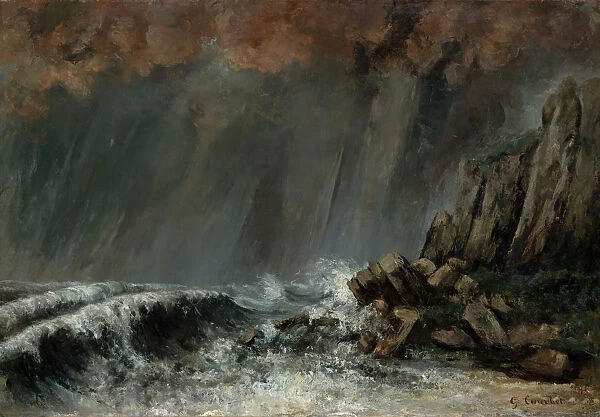Marine: The Waterspout, 1870. Creator: Gustave Courbet