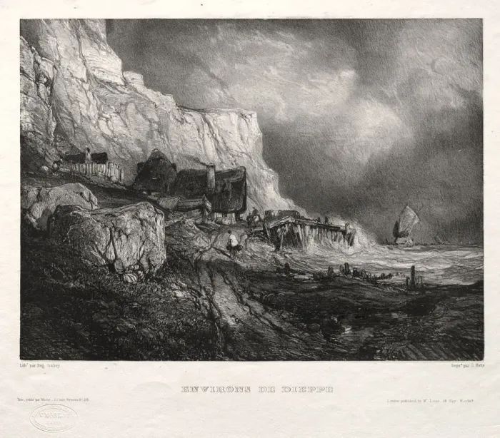 Framed Print : Six Marines: Environs de Dieppe, 1833. Creator: Eugene Isabey (French, 1803-1886) Framed Print : Six Marines: Environs de Dieppe, 1833. Creator: Eugene Isabey (French, 1803-1886)