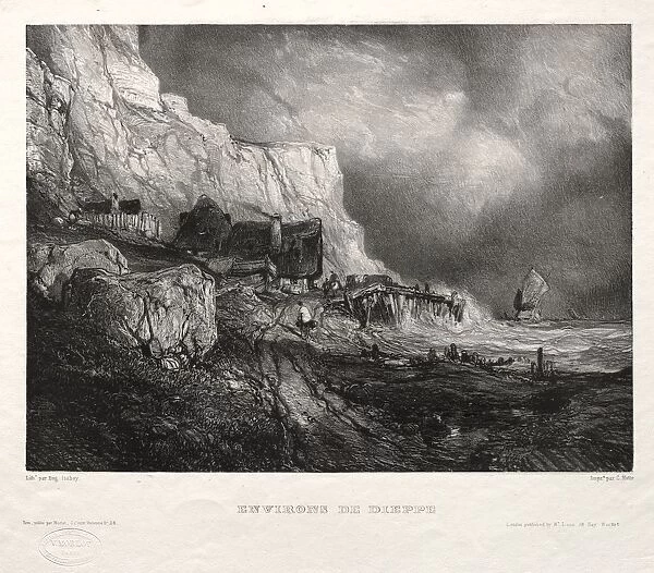 Six Marines: Environs de Dieppe, 1833. Creator: Eugene Isabey (French, 1803-1886)