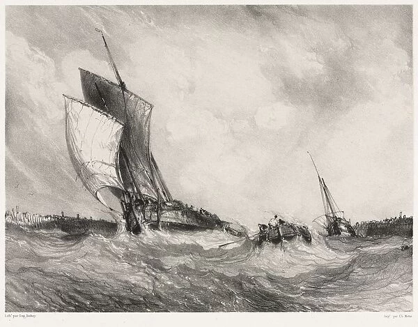 Six Marines: Return to Port, 1833. Creator: Eugene Isabey (French, 1803-1886); Morlot