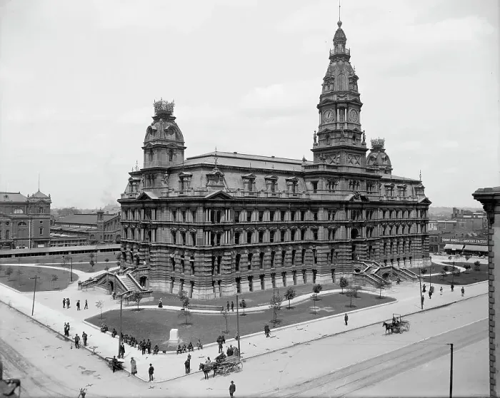 Framed Print : Marion County Court House, Indianapolis, Ind. c1907. Creator: Unknown Framed Print : Marion County Court House, Indianapolis, Ind. c1907. Creator: Unknown