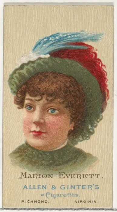 Framed Print : Marion Everett, from Worlds Beauties, Series 2 (N27) for Allen & Ginter Cigarettes Framed Print : Marion Everett, from Worlds Beauties, Series 2 (N27) for Allen & Ginter Cigarettes