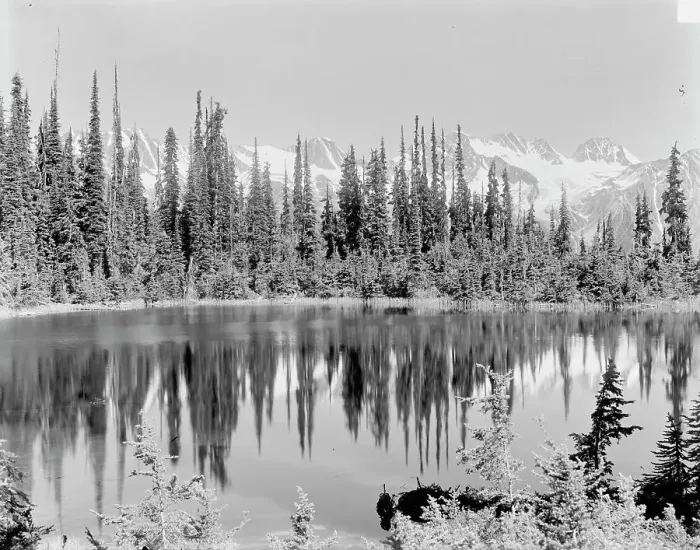 Framed Print : Marion Lake on Mt. Abbott, Selkirk Mtns. B.C. Canada, between 1900 and 1906. Creator: Unknown Framed Print : Marion Lake on Mt. Abbott, Selkirk Mtns. B.C. Canada, between 1900 and 1906. Creator: Unknown