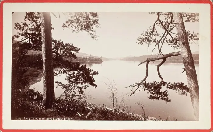 Framed Print : Marion River At Bassett Camp, Printed 1880 circa. Creator: Seneca Ray Stoddard Framed Print : Marion River At Bassett Camp, Printed 1880 circa. Creator: Seneca Ray Stoddard