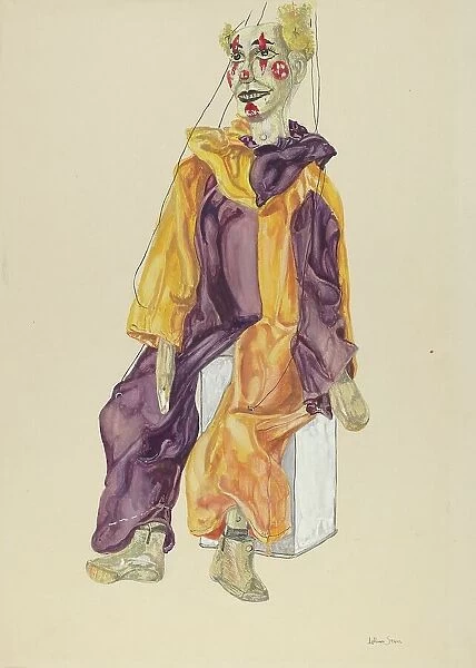 Marionette Clown, c. 1936. Creator: Lillian Stahl