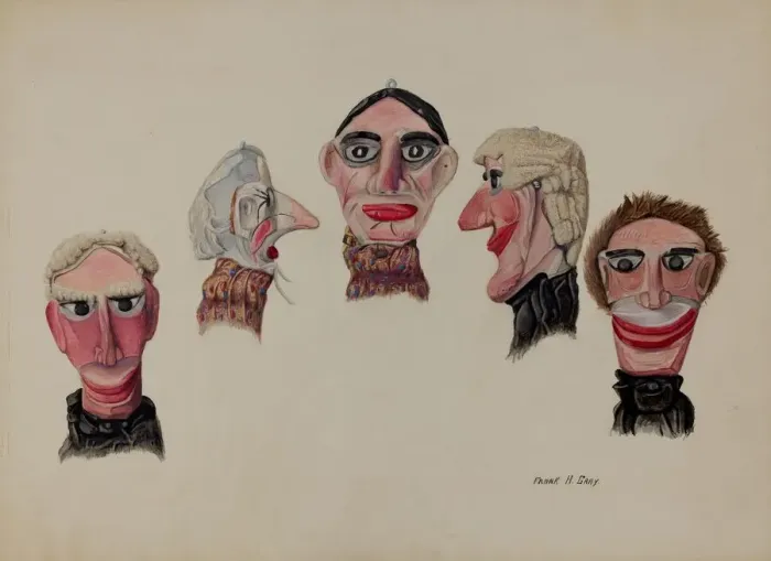 Framed Print : Marionette (Details), c. 1937. Creator: Frank Gray Framed Print : Marionette (Details), c. 1937. Creator: Frank Gray