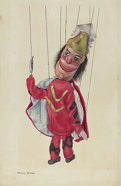 Marionette: 'King Saul', c. 1937. Creator: Elmer Weise