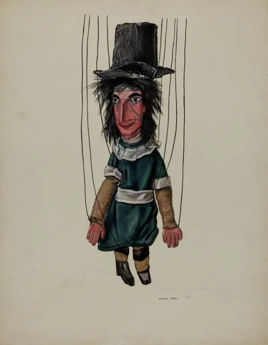 Framed Print : Marionette - Missionary, c. 1937. Creator: Dorothy Harris Framed Print : Marionette - Missionary, c. 1937. Creator: Dorothy Harris