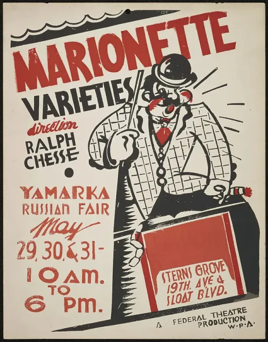 Framed Print : Marionette Varieties, San Francisco, 1936. Creator: Unknown Framed Print : Marionette Varieties, San Francisco, 1936. Creator: Unknown
