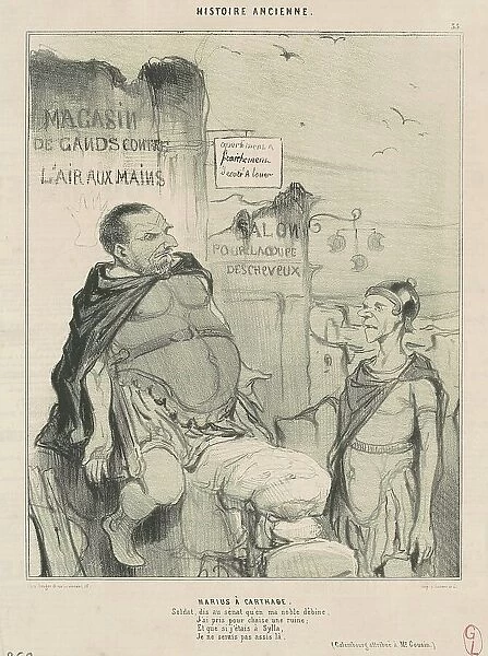 Marius à Carthage, 19th century. Creator: Honore Daumier