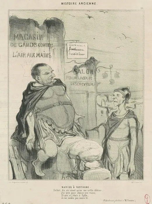 Framed Print : Marius à Carthage, 19th century. Creator: Honore Daumier Framed Print : Marius à Carthage, 19th century. Creator: Honore Daumier