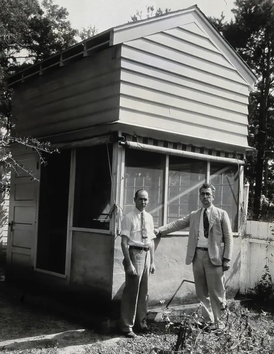 Framed Print : Mark Boyd and one unidentified man, c1940s. Creator: Unknown Framed Print : Mark Boyd and one unidentified man, c1940s. Creator: Unknown