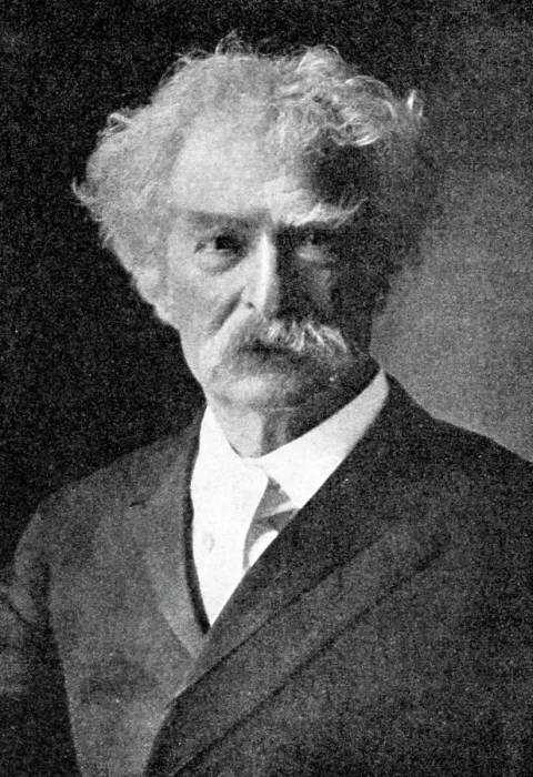Framed Print : Mark Twain, The greatest of all American humorists, 1923. Artist: Rischgitz Collection Framed Print : Mark Twain, The greatest of all American humorists, 1923. Artist: Rischgitz Collection