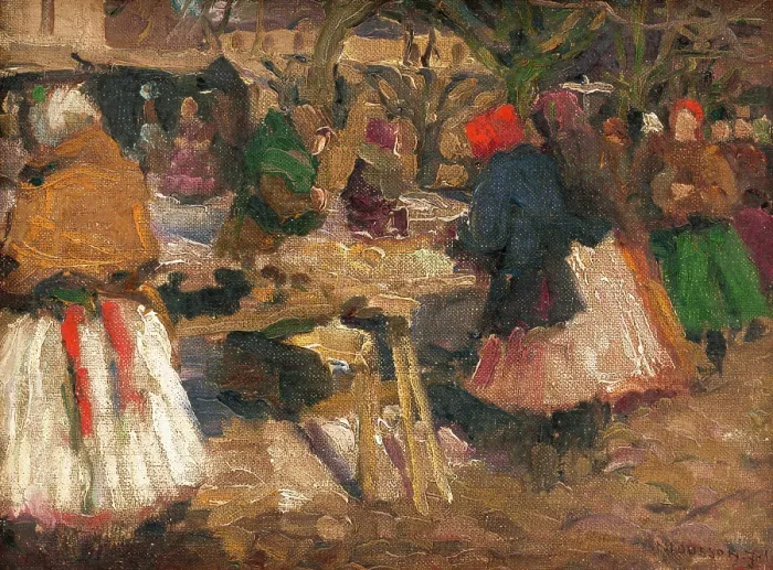 Framed Print : Market, around 1935. Creator: Teodor Jozef Mousson Framed Print : Market, around 1935. Creator: Teodor Jozef Mousson
