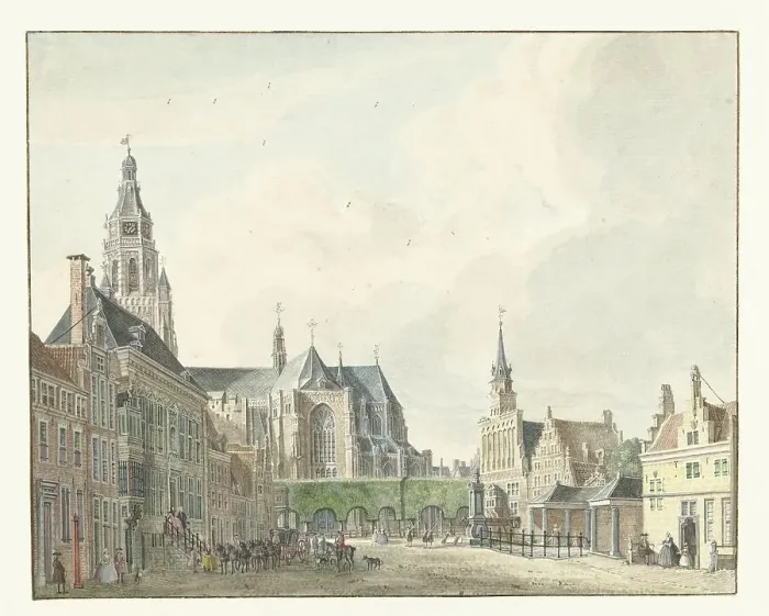 Framed Print : Market in Arnhem, 1741. Creator: Jan de Beyer Framed Print : Market in Arnhem, 1741. Creator: Jan de Beyer