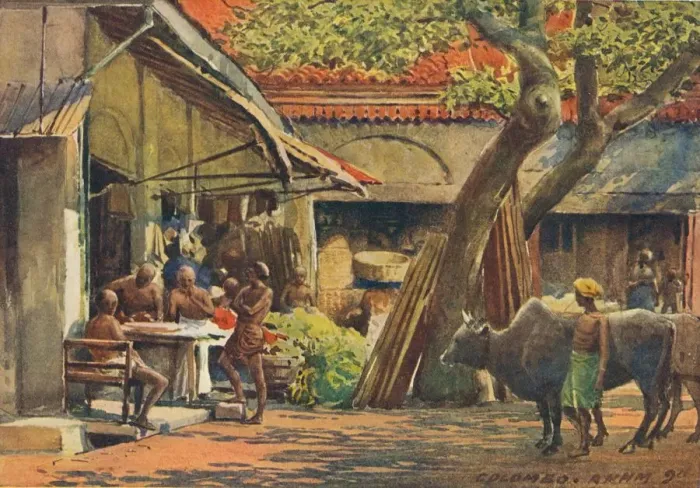 Framed Print : The Market, Colombo, c1880 (1905). Artist: Alexander Henry Hallam Murray Framed Print : The Market, Colombo, c1880 (1905). Artist: Alexander Henry Hallam Murray