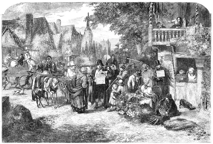 Framed Print : Market-Day - painted by G. B. O'Neil - from the Exhibition of the Royal Academy, 1856. Creator: Henry Duff Linton. Market-Day - painted by G. B. O'Neil - from the Exhibition of the Royal Academy, 1856. Creator: Henry Duff Linton Framed Print : Market-Day - painted by G. B. O'Neil - from the Exhibition of the Royal Academy, 1856. Creator: Henry Duff Linton. Market-Day - painted by G. B. O'Neil - from the Exhibition of the Royal Academy, 1856. Creator: Henry Duff Linton