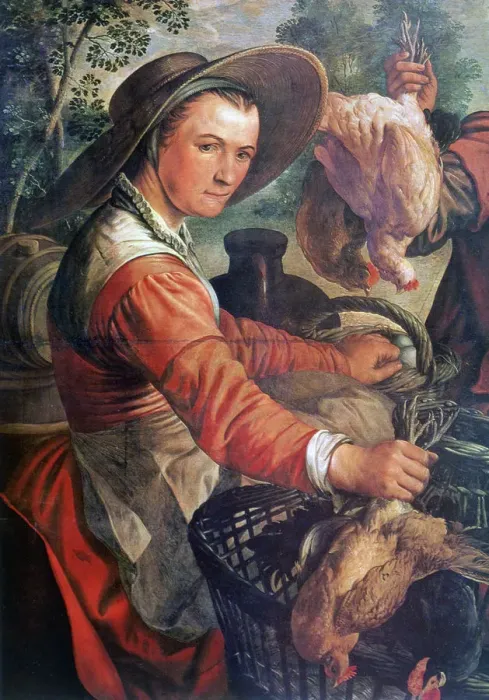 Framed Print : At the Market, (detail), c1550-1537. Artist: Joachim Beuckelaer Framed Print : At the Market, (detail), c1550-1537. Artist: Joachim Beuckelaer
