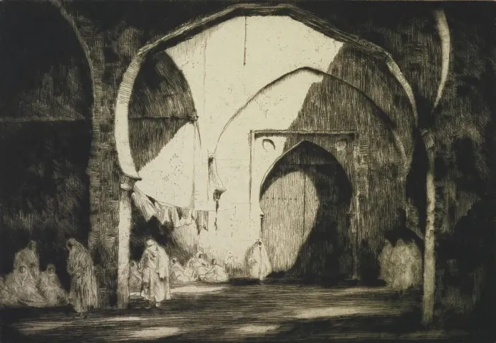 Framed Print : Market, Fez, 1929. Creator: Martin Hardie Framed Print : Market, Fez, 1929. Creator: Martin Hardie