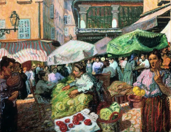 Framed Print : The Market at Marseilles, 1905. Artist: Raoul Dufy Framed Print : The Market at Marseilles, 1905. Artist: Raoul Dufy