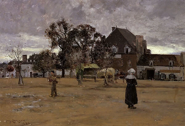 The Market Place, Concarneau, 1880. Creator: Johan Ericson