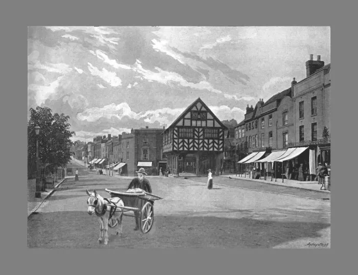 Framed Print : Market Place, Ledbury, c1900. Artist: Valentine & Sons Framed Print : Market Place, Ledbury, c1900. Artist: Valentine & Sons