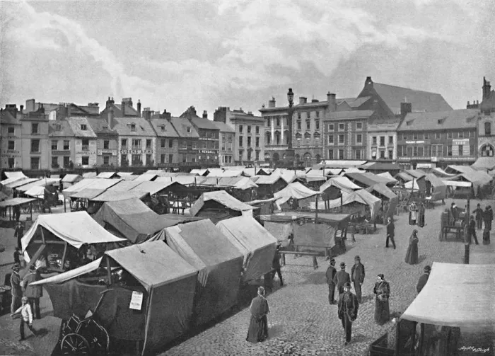 Framed Print : Market-Place, Northampton, c1896. Artist: Poulton & Co