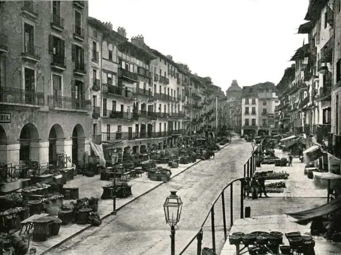 Framed Print : The Market Place, Zaragoza, Spain, 1895. Creator: W &s Ltd Framed Print : The Market Place, Zaragoza, Spain, 1895. Creator: W &s Ltd