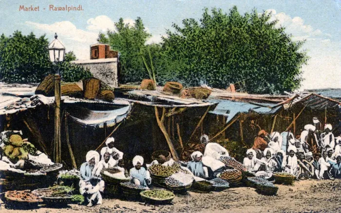Framed Print : Market, Rawalpindi, India, early 20th century Framed Print : Market, Rawalpindi, India, early 20th century