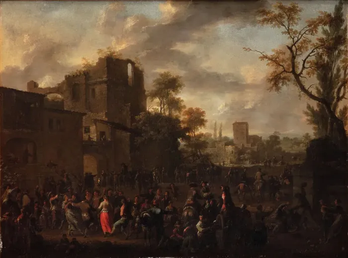 Framed Print : Market Scene, 1704-1740. Creator: Franz de Paula Ferg Framed Print : Market Scene, 1704-1740. Creator: Franz de Paula Ferg