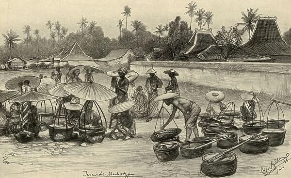 Market scene, Java, 1898. Creator: Christian Wilhelm Allers