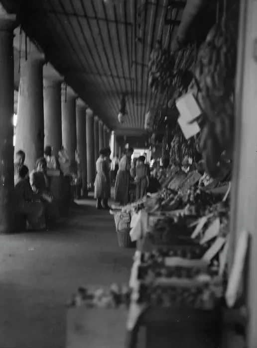 Framed Print : Market scene, New Orleans, between 1920 and 1926. Creator: Arnold Genthe Framed Print : Market scene, New Orleans, between 1920 and 1926. Creator: Arnold Genthe