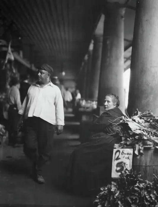 Framed Print : Market scene, New Orleans, between 1920 and 1926. Creator: Arnold Genthe Framed Print : Market scene, New Orleans, between 1920 and 1926. Creator: Arnold Genthe