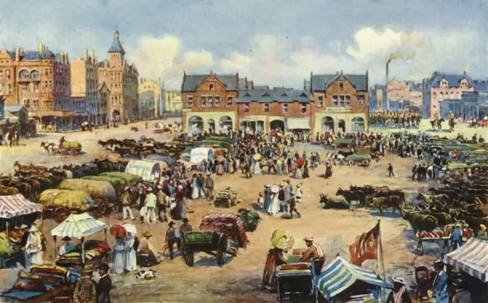 Framed Print : Market Square, Johannesburg, 1901. Creator: Unknown Framed Print : Market Square, Johannesburg, 1901. Creator: Unknown