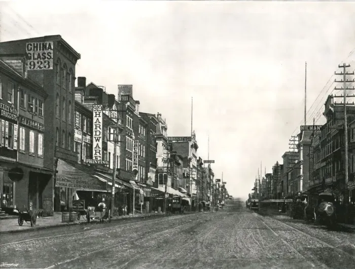 Framed Print : Market Street, Philadelphia, USA, 1895. Creator: Unknown Framed Print : Market Street, Philadelphia, USA, 1895. Creator: Unknown