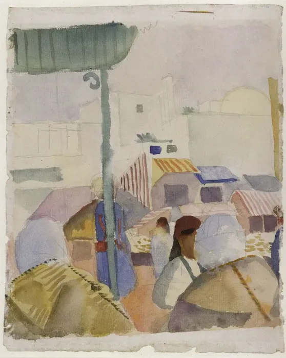 Framed Print : Market in Tunis II, 1914. Artist: Macke, August (1887-1914) Framed Print : Market in Tunis II, 1914. Artist: Macke, August (1887-1914)