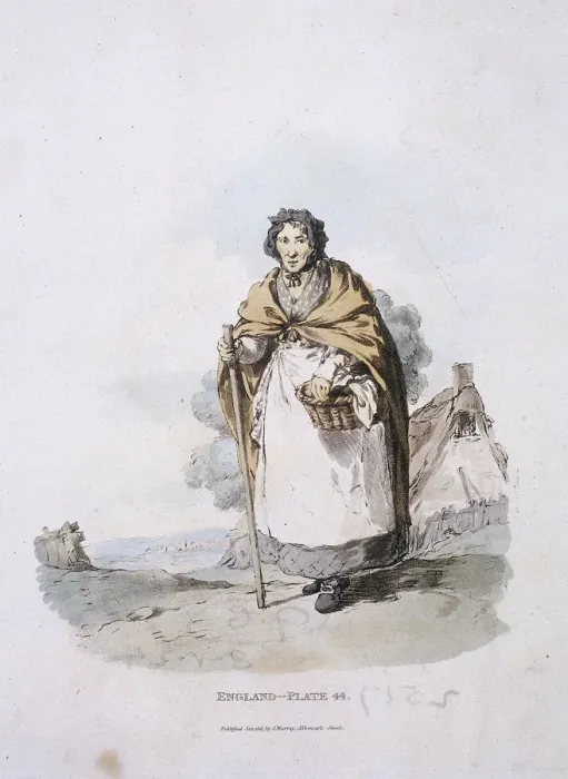 Framed Print : A market woman, Provincial Characters, 1813 Framed Print : A market woman, Provincial Characters, 1813