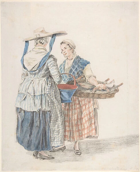 Two Market Women, 1789. Creator: Jacobus Perkois