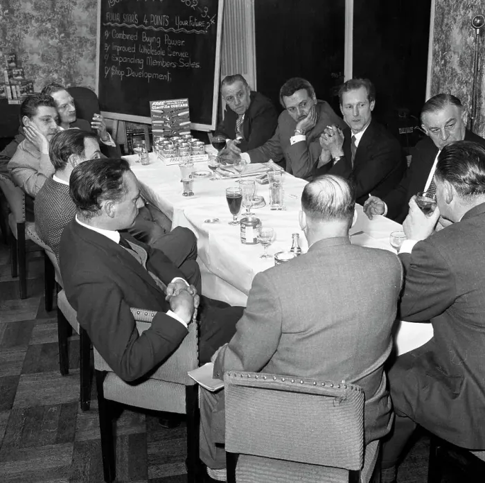Framed Print : Marketing strategy meeting, Danish Bacon Company, Wilsic, near Doncaster, South Yorkshire, 1961 Framed Print : Marketing strategy meeting, Danish Bacon Company, Wilsic, near Doncaster, South Yorkshire, 1961