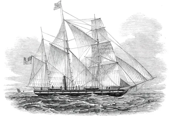 Framed Print : The Marmora, screw steamer at Liverpool, 1845. Creator: Unknown Framed Print : The Marmora, screw steamer at Liverpool, 1845. Creator: Unknown