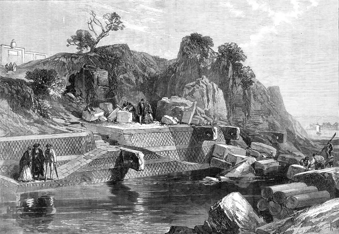 Framed Print : The Marmorata, on the Tiber, the ancient port of Rome, 1870. Creator: RCH Framed Print : The Marmorata, on the Tiber, the ancient port of Rome, 1870. Creator: RCH