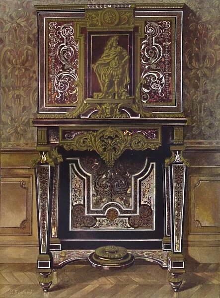 Marquery Cabinet with decoration in gilt bronze, by AndrU Charles Boule, 1903