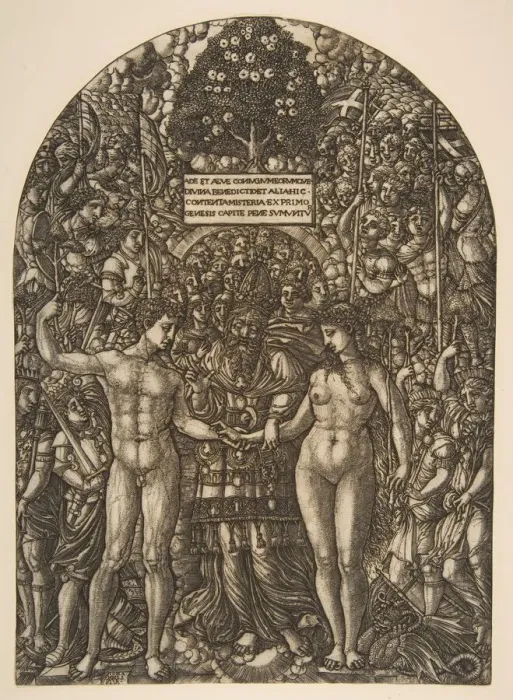 Framed Print : The Marriage of Adam and Eve. n. d. Creator: Jean Duvet Framed Print : The Marriage of Adam and Eve. n. d. Creator: Jean Duvet
