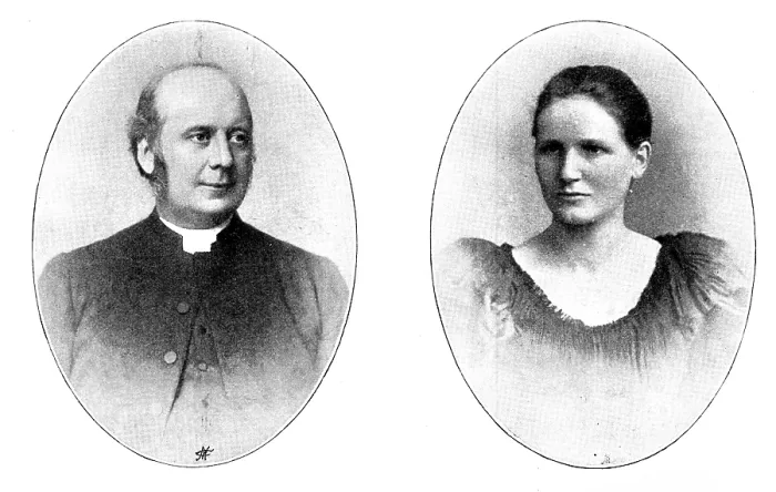 Framed Print : Marriage of the Bishop of Coventry and Miss Ethel Newton, 1895. Creator: Henry Joseph Whitlock Framed Print : Marriage of the Bishop of Coventry and Miss Ethel Newton, 1895. Creator: Henry Joseph Whitlock