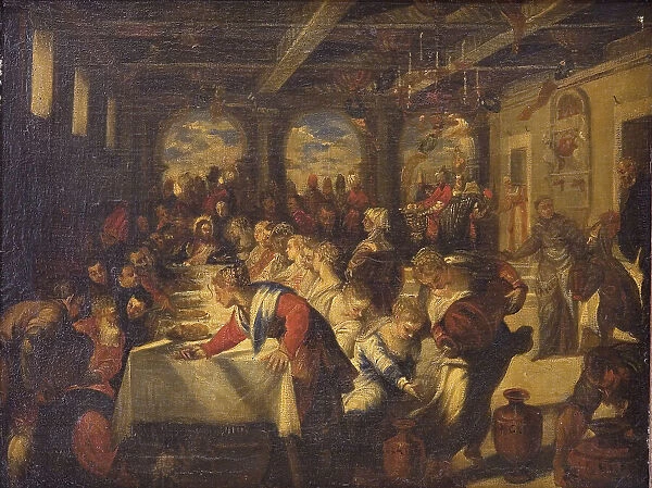 The Marriage at Cana, 1579-1625. Creators: Johannes Rottenhammer the elder, Jacopo Tintoretto