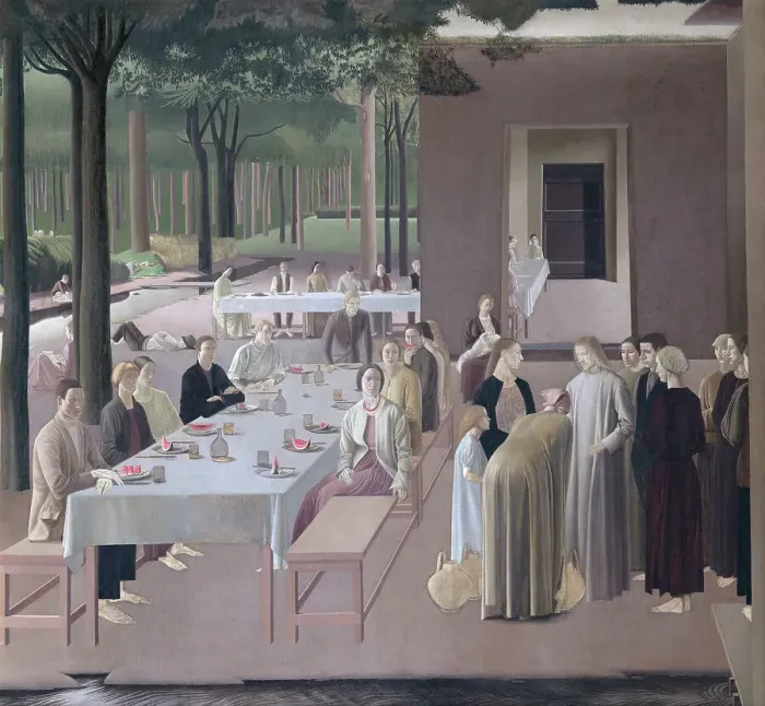 Framed Print : The marriage at Cana, 1923. Creator: Winifred Knights Framed Print : The marriage at Cana, 1923. Creator: Winifred Knights