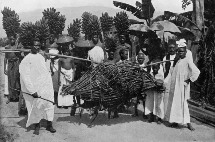 Framed Print : Marriage custom, Uganda, 1920. Artist: CW Hattersley Framed Print : Marriage custom, Uganda, 1920. Artist: CW Hattersley