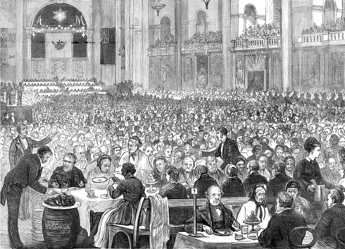 Framed Print : Marriage Festivities for the Duke of Edinburgh: the Mayor of Liverpool's treat for the poor, 1874. Creator: Unknown Framed Print : Marriage Festivities for the Duke of Edinburgh: the Mayor of Liverpool's treat for the poor, 1874. Creator: Unknown