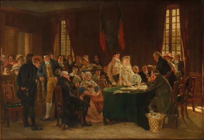 Framed Print : The Marriage during the First Empire Framed Print : The Marriage during the First Empire