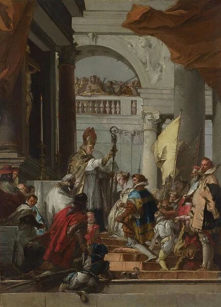 The Marriage of Frederick Barbarossa, c. 1753. Artist: Tiepolo, Giandomenico (1727-1804)